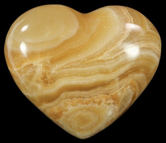 Polished, Brown Calcite Heart - Madagascar #62529